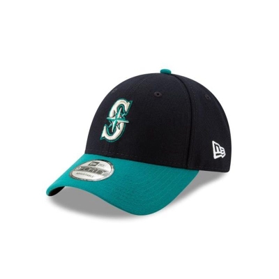 Black Seattle Mariners Hat - New Era MLB Alt The League 9FORTY Adjustable Caps USA0593746